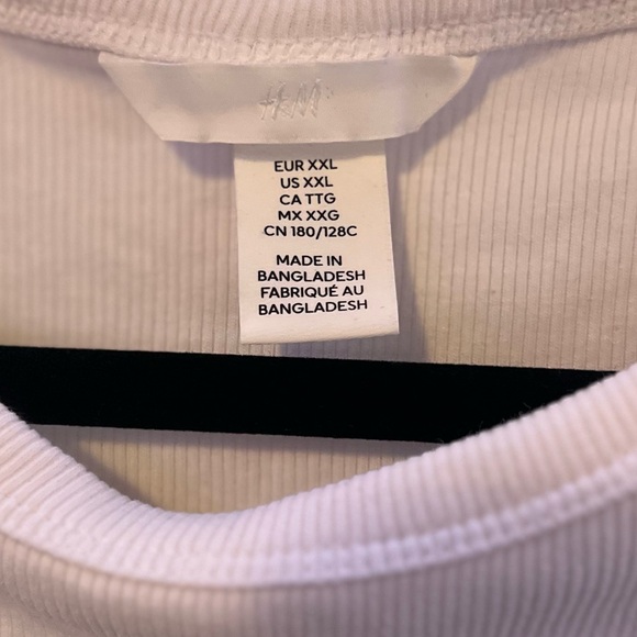 H&M White Ribbed Tank Top - Picture 3 of 3